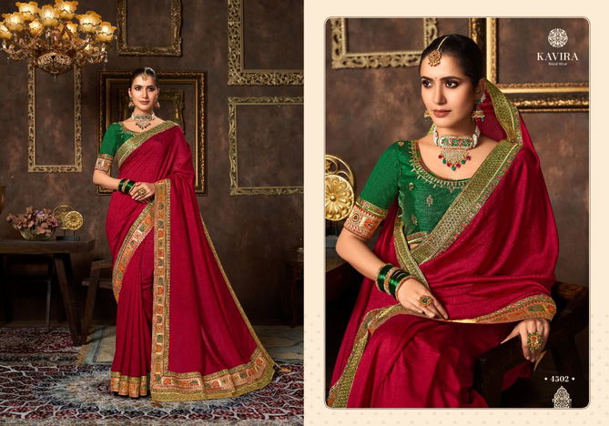 Kavira Aarya Heavy Designer Wholesale Wedding Wear Sarees